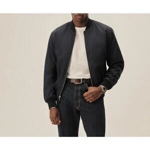 Buck Mason Storm Stopper Bomber Jacket Mens Large Air Force Navy